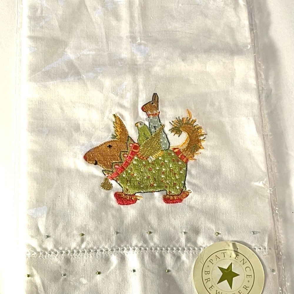 PATIENCE Brewster tea towel Terrier Carrier.